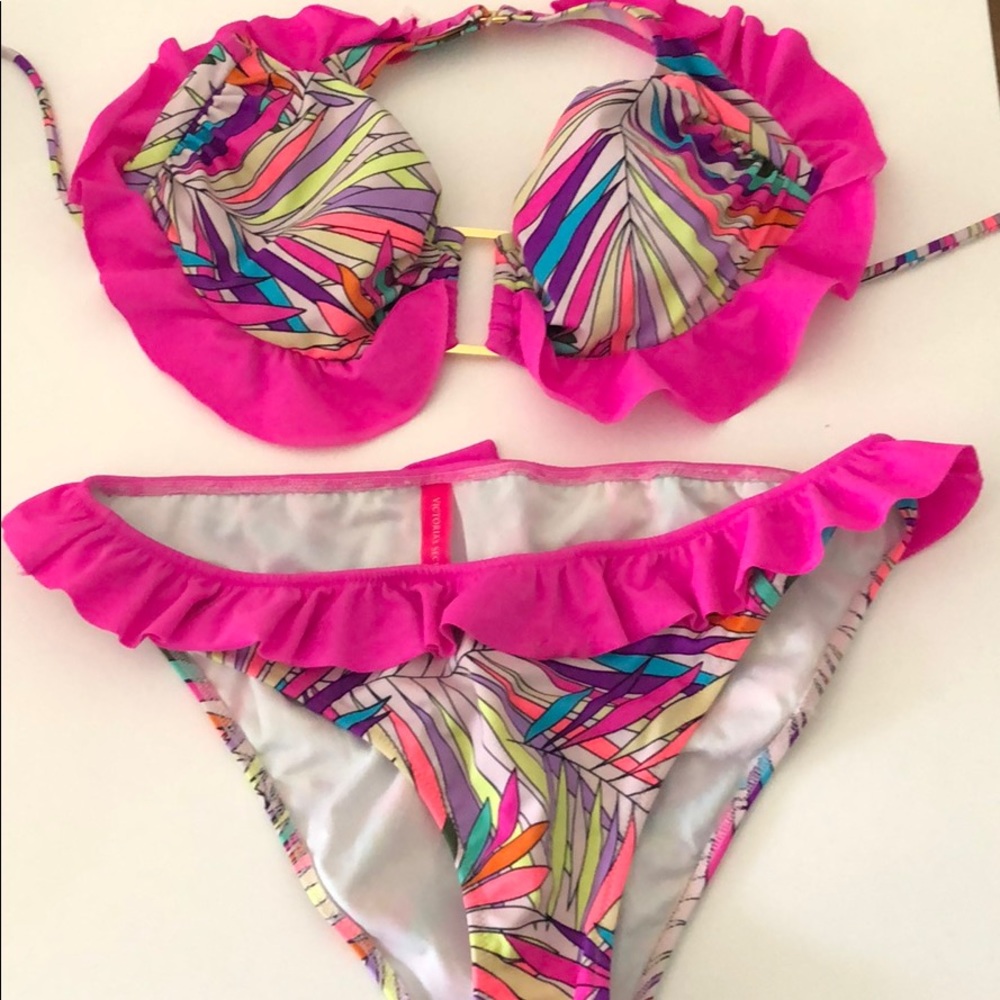 VS Multi Colored Two Piece Bathing Suit
